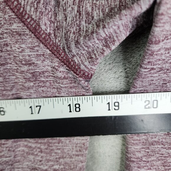 Womens Heather Purple Ascend Active Shirt Long Sleeve 1/2 Zip Mock Neck Size S - Picture 9 of 11
